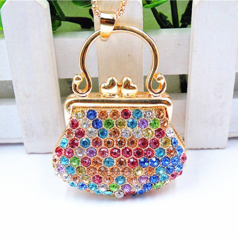 Gold Plated Purse Necklace